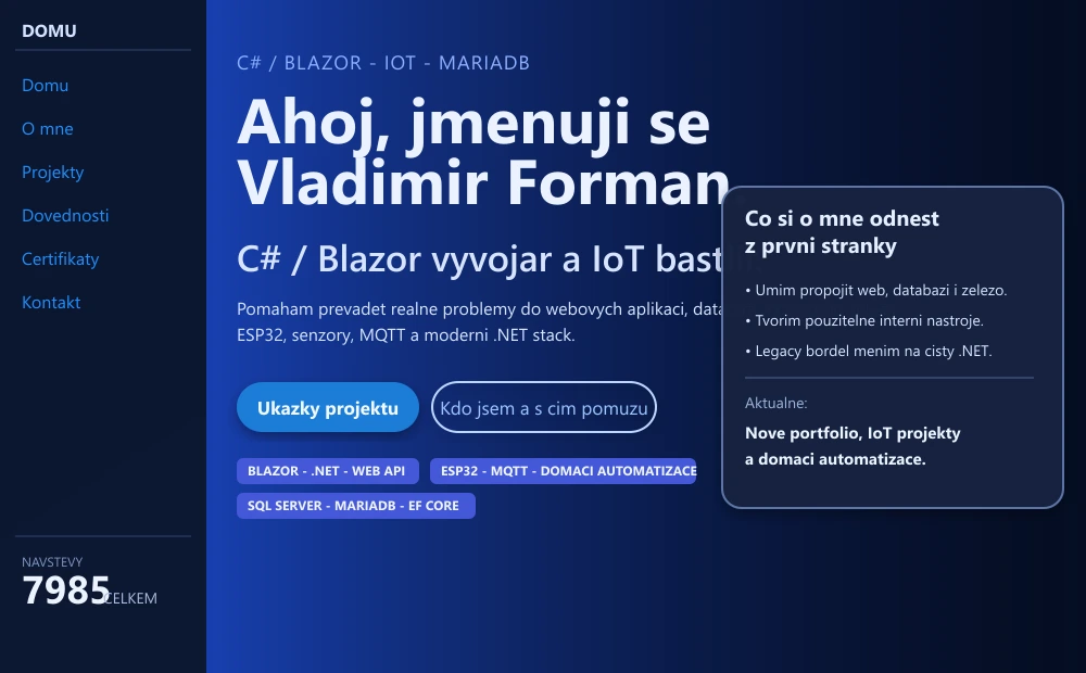 Portfolio v Blazor